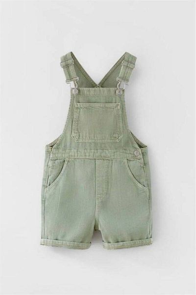 Hzmis Unisex Kids Shorts Shalopet Jumpsuit Gardener Green
