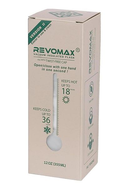 Revomax Steel Thermos 355ml (12OZ) Pink