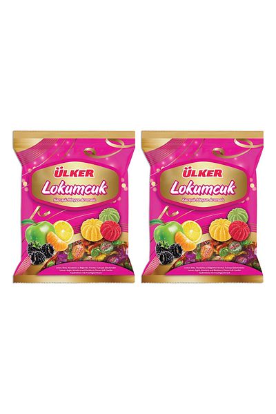 Ülker Turkish Delight with Soft Candy - Mixed Fruit, 350 Gr 2 Pack