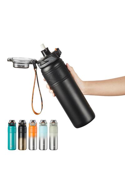 TKK Steel Thermos Flask 900ml Black