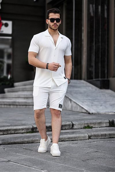 Minharir Basic Men's Shirt Shorts Set DSGN
