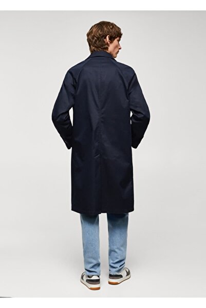 MANGO Man Relaxed Cut Cotton Trench Coat