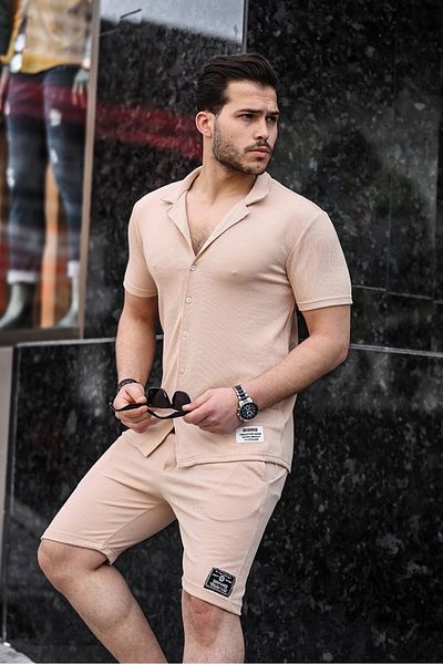 Minharir Basic Men's Shirt Shorts Set DSGN