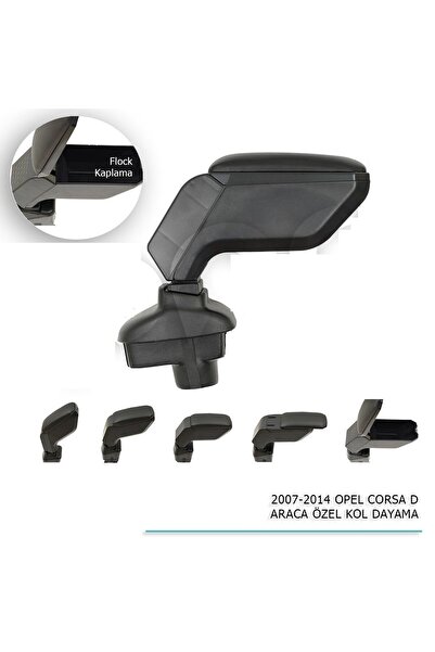 Genel Markalar Opel Corsa Uyumlu D Araca Özel Kol Dayama Siyah 2007-2014 Parça