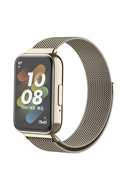 Rivor Samsung Galaxy Fit 3 Uyumlu Kayış Paslanmaz Metal Tel Örgü Hasır Kordon