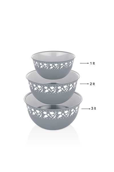ALP HOME Professional 3-Piece Preparation Set - Mixing and Dowry Bowl