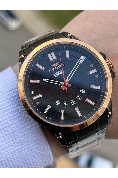 FERRO 30 Mt Waterproof Men's Wrist Watch with Calendar xf0016