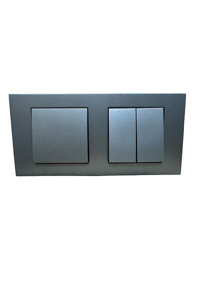ga gözde aydınlatma OVİVO GRANO SMOKED SWITCH + COMMUTATOR + DOUBLE FRAME SET