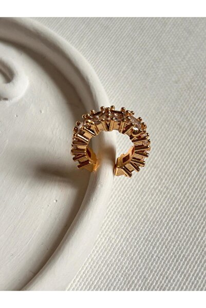 Rossetto Atelier Gold Baget Taşlı Kıkırdak Küpe Cuff