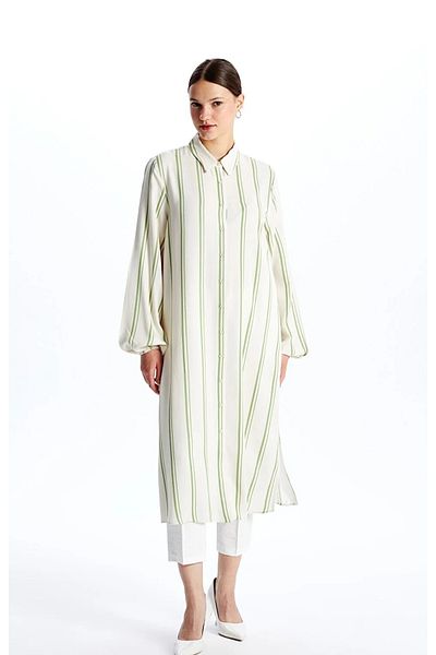 LC Waikiki LCW Modest Striped Long Sleeve Women's Shirt Tunic