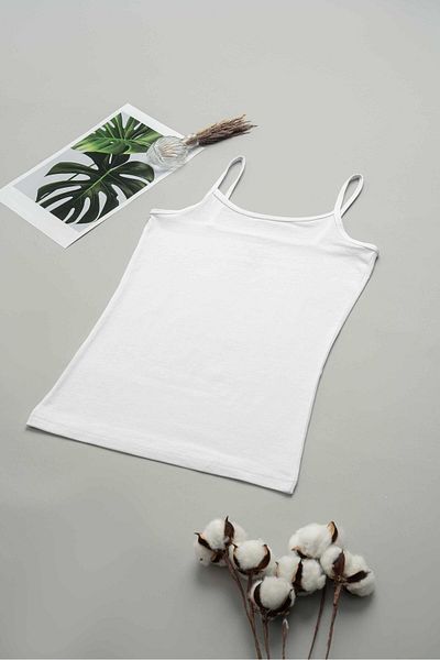 Tutku Tricou de corp alb pentru femei Elite Modal Rope Strap