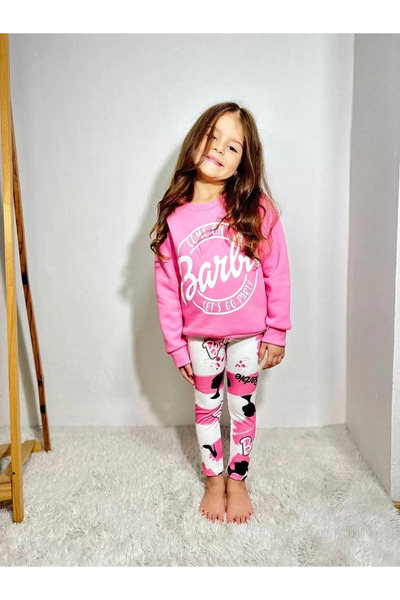 Barbie Fitilli Taytlı Kız Çocuk Takım