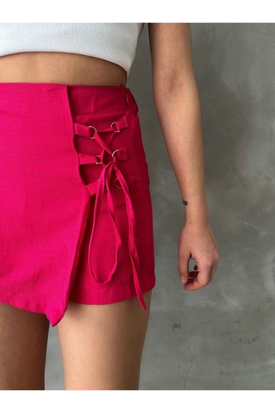AÈC PRIVÈ KADIN YENİ SEZON KETEN ŞORT ETEK 777