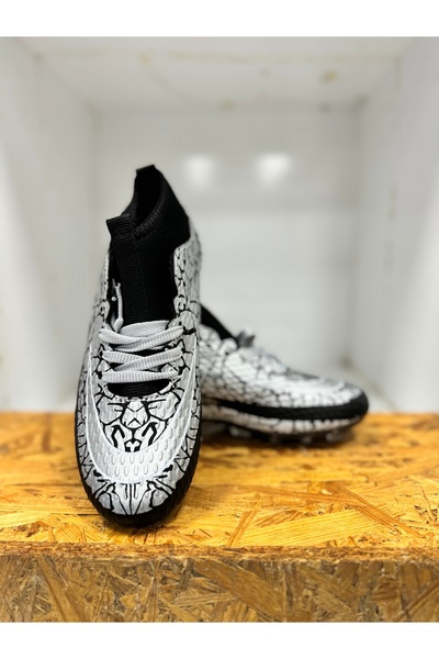 Lion Lion 1071 Black-Silver Cleats Shoes