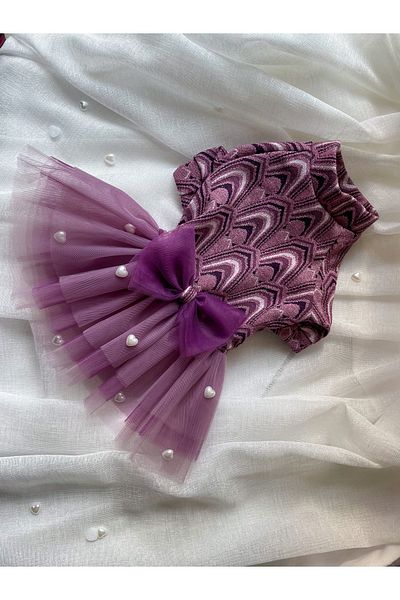 Barneystore Luxury Glitter Jacquard Cat Dog Stone Tutu Dress