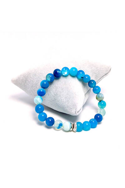 Padore Accessory انعكاس الهدوء: سوار من حجر العقيق الأزرق للجنسين