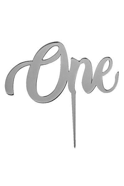 Butedo Silver Colored Cake Top Lettering - One Model