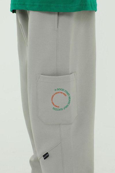 Black One Σετ φόρμας Boy's Crew Neck από βαμβακερή φόρμα - Σετ 2 τεμαχίων στο κάτω μέρος