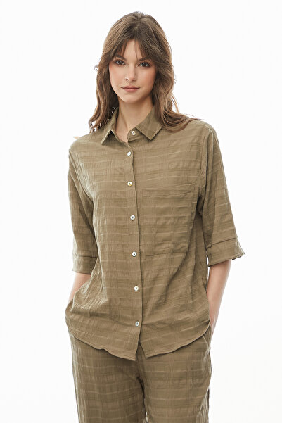 PAULMARK Κοντομάνικο πουκάμισο με υφή