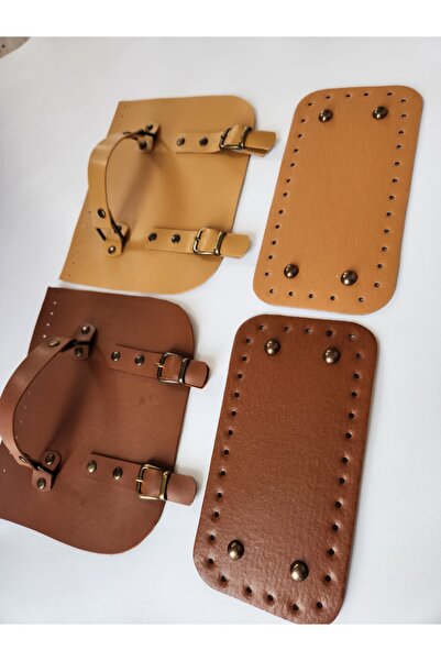 NAZENİN HOBİ AKSESUAR Двойна лента за плетена чанта Капак и основа 20 см (антични детайли)