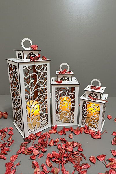 CANLI TAHTAM Ahşap Dekoratif Mumluk