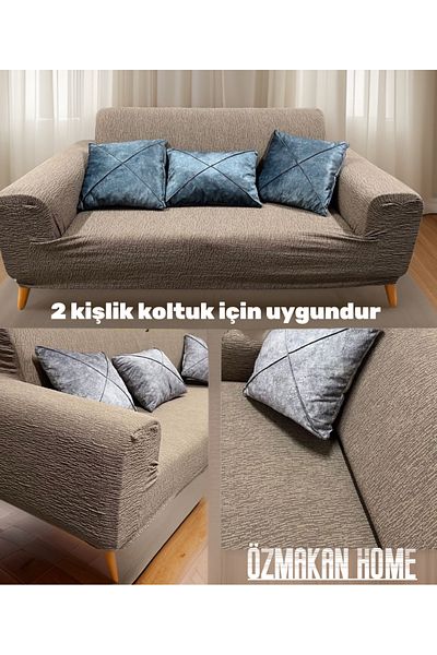 ÖZMAKAN Κάλυμμα καθίσματος για 2, κάλυμμα καθίσματος 1 τεμάχιο, με λάστιχο, Πλένεται