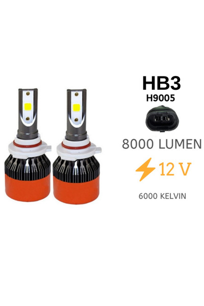 HMNL Hb3 H9005 Led Xenon (ZENON) Far, 48 Watt 12 Volt 8000l 6000k