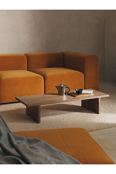 Eriza Home 1008 Dikdörtgen Modern Yeni Nesil Orta Sehpa, Ceviz