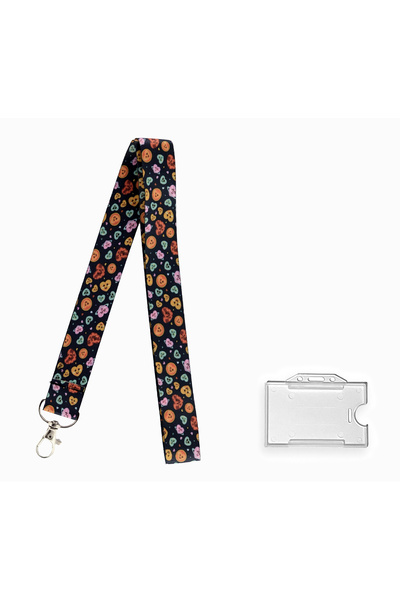 YİĞİTBAŞI GÜLEN KALPLER Desen Boyun İpi Ve Telefon Askısı Okul ,hastane , BOY...