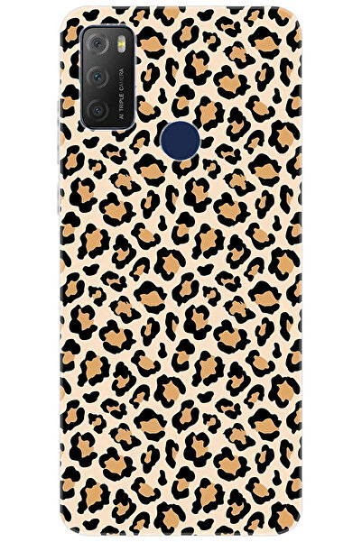 TCL 20E 6125D Uyumlu Kılıf Desen Baskılı Silikon Leopar Desen STK:743 CP-yzMZXQe