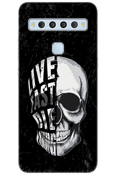 TCL 10L T770H Uyumlu Kılıf Desen Baskılı Silikon Kuru Kafa STK:585 CP-K1sH5Se