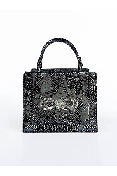 louisiana polo Βραδινό φόρεμα σατέν Snake Silver Y10111-91