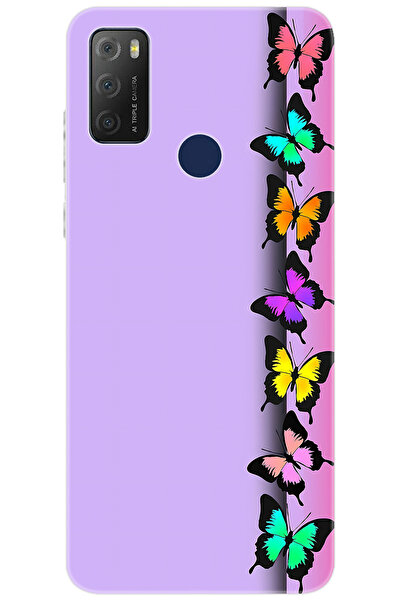 TCL 20E 6125D Uyumlu Kılıf Desen Baskılı Silikon Kelebek STK:671 CP-pj4JXNP