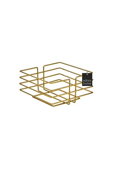 Edora Home Καλάθι φρούτων και λαχανικών με χρυσή μυτερή γωνία, οργανωτής κουζίνας, πολύχρωμο - μεταλλικό ανοξείδωτο πολλαπλών χρήσεων