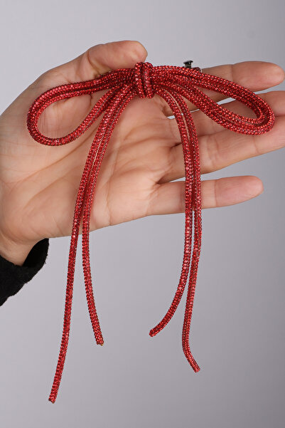 Limelia Fundita rosie stralucitoare cu bijuterii - Accesoriu pentru par Seyra...