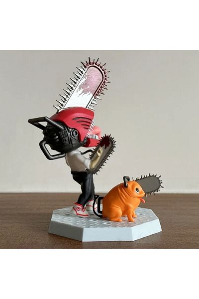 hediyeconcepti Anime Chainsaw Man Figure Pochita Power Electricity Kawaii Q Edition Figural Toy