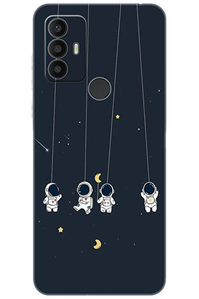 TCL 30 SE 6165H Uyumlu Kılıf Desen Baskılı Silikon Astronot STK:663 CP-kQ6T9An