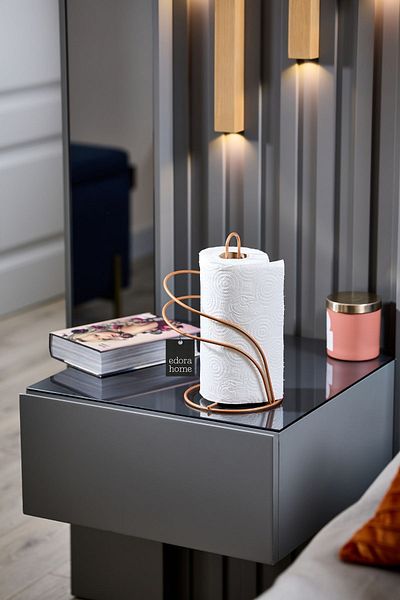 Edora Home Rose Swan Χάρτινο Ρολό Πετσέτας, Θήκη Χαρτοπετσέτας Κουζίνα Μπάνιο Παιδικό Υπνοδωμάτιο Αξεσουάρ - Μεταλλικό Ανοξείδωτο