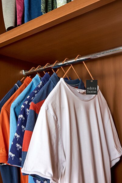 Edora Home Rose 10'lu Üçgen Tişört, Elbise, Gömlek, Mayo Askısı, Şık Tasarım Mağaza Askısı-metal Paslanmaz