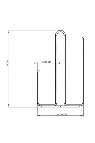 Edora Home Kırmızı Ayraçlı Kağıt Rulo Havluluk 25 Cm Peçetelik , Modern Ergonomik Tasarım - Metal Paslanmaz