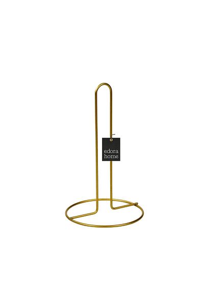 Edora Home Gold Upright Paper Towel Holder Standard And Large Size Roll Compatible Napkin Holder Kitchen Bathroom-metal Stainless
