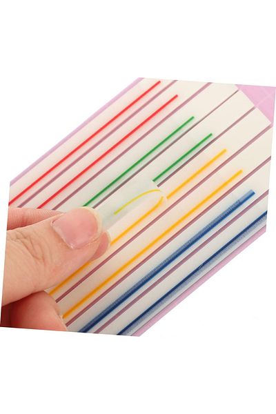 NaSaDAN Phosphorescent Striped Adhesive Transparent Postit Note Paper 160 Sheets