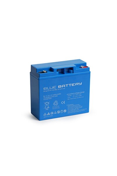 Blue Battery 12 Volt 18 Amper Bakımsız Kuru Akü , Ups Aküsü