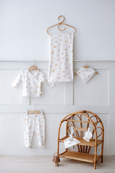 TBA COLLECTION مخرج مستشفى انترلوك 5 قطع| زهور الخوخ