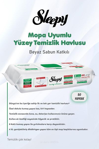 Sleepy Surface Cleaning Towel 8 Layers 4 X Large 200 Sheets and Cotton
