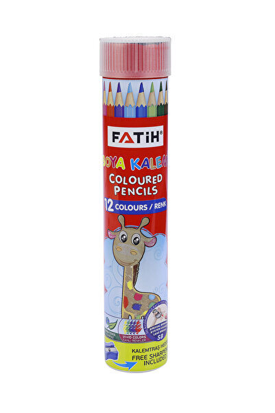 Fatih قلم طلاء جاف 12 لون أنبوب معدني كامل الحجم