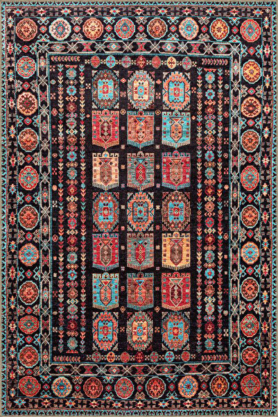 Rugs Modern Halı Checkered Circle Geometric Patterned Decorative Carpet 4112