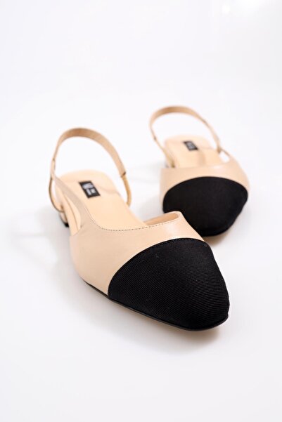 5in1Canpolat Nude Slingback Ballerinas 301