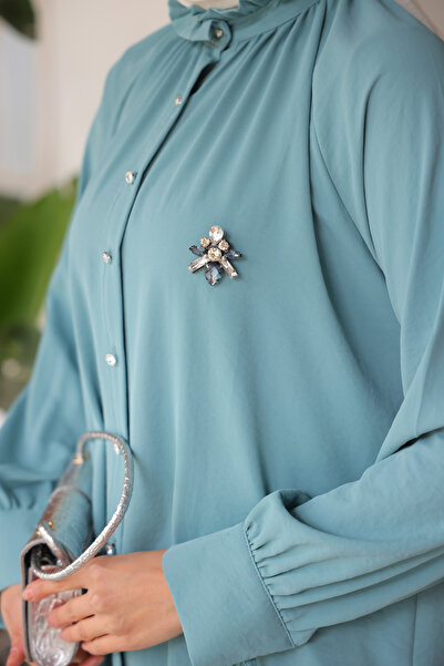 benguen 61639 Brožovaná košile mátově zelená