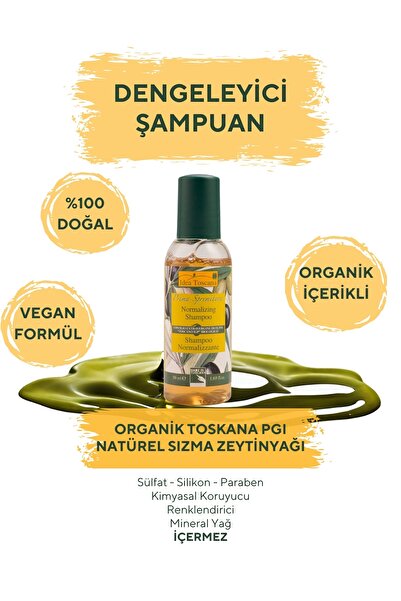 idea Toscana Organik Zeytinyağlı Şampuan – Sebum Dengeleyici & Arındırıcı Bak...